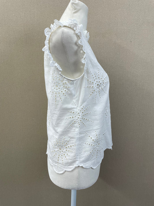 Kate Spade New York - White Sleeveless Flutter Top Women's Size 2