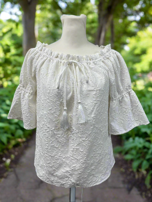 Michael Kors - White Off Shoulder Top Women's Size XS