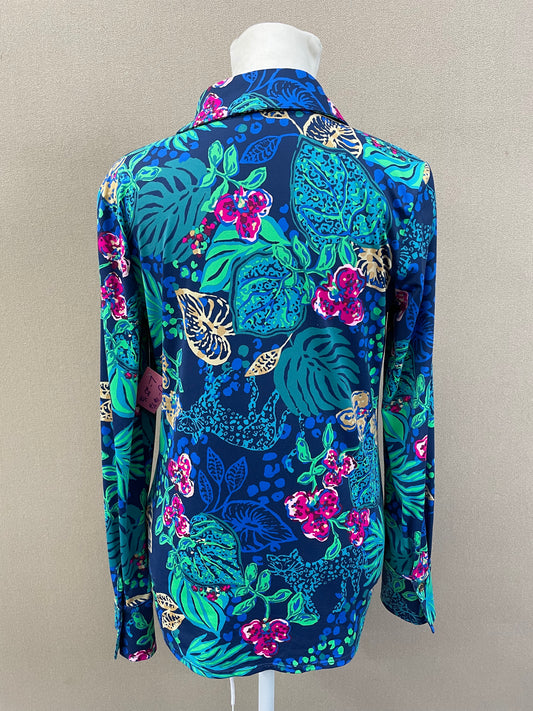 Lilly Pulitzer - Floral Long Sleeve Button Down Shirt Women's Size XS