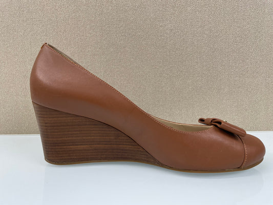 Cole Haan - Grand.OS Brown Leather Platform Heels Women's Size 9B US