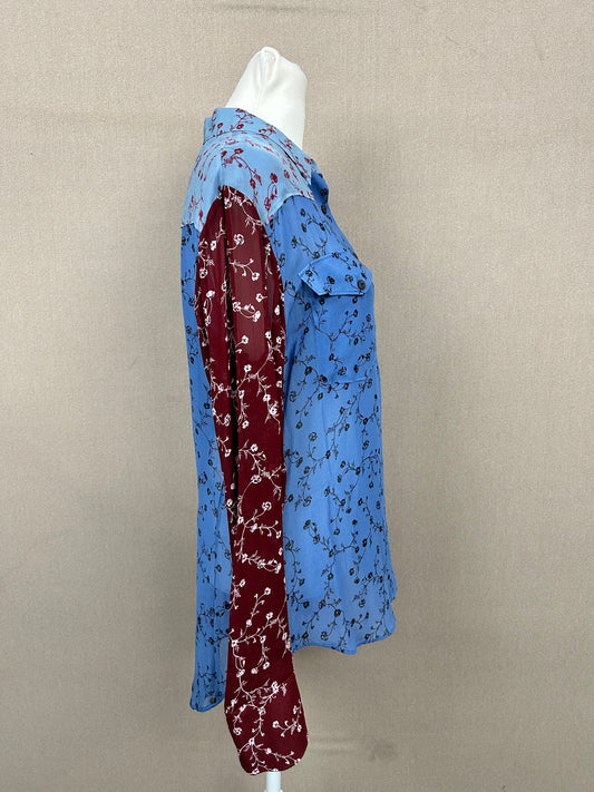 Rag & Bone - Floral Collared Button Down Top Women's Size M