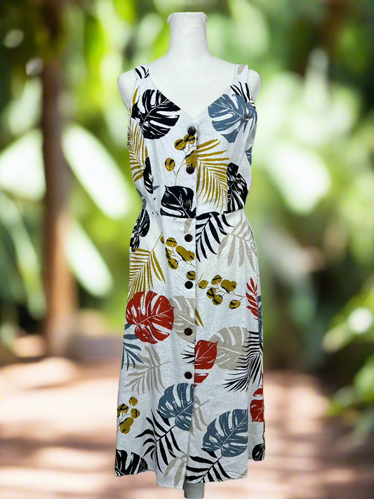 Le Ragazze - White Floral Dress Women's Size M