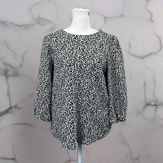 CHICO's Cheeta Print Blouse Women's Size 1