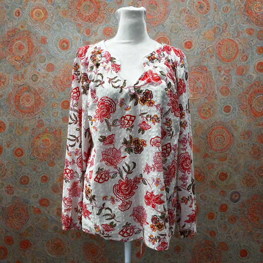Talbots Floral Blouse Women's Size M