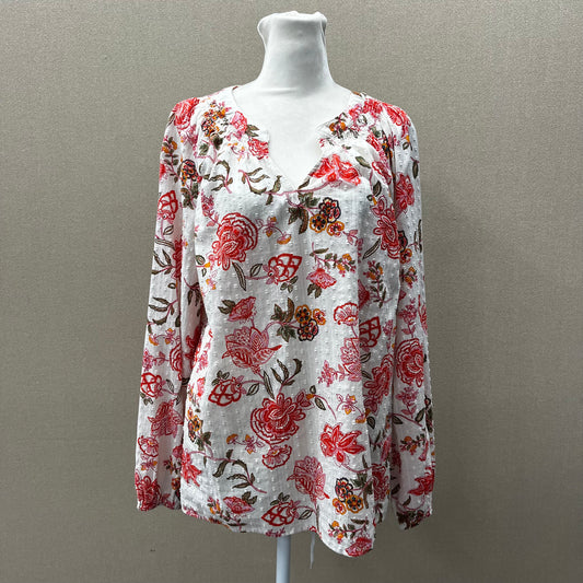 Talbots Floral Blouse Women's Size M