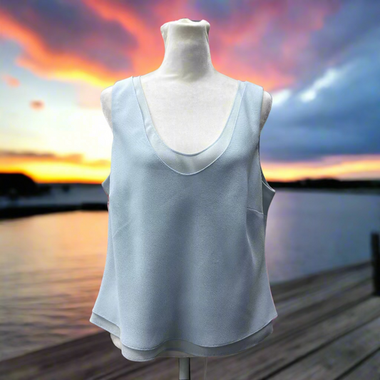 Joseph Ribkoff Light Blue Tank Blouse Women's Size 14 US