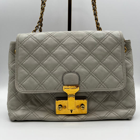 Marc Jacobs Beige Quilted Leather Shoulder Bag