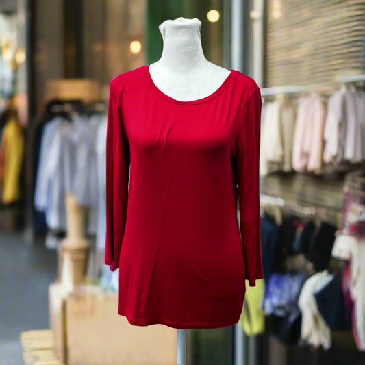 Cable & Gauge Red Long Sleeve Shirt Women's Size M