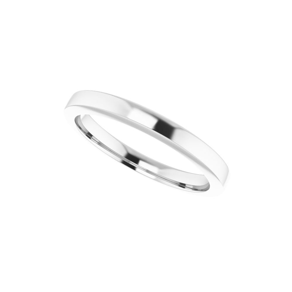 14K White Band for 5.2 mm Round Ring