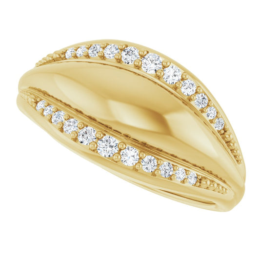 14K Yellow 1/5 CTW Natural Diamond Ring