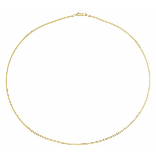 14K Yellow 1.6 mm Herringbone 20" Chain