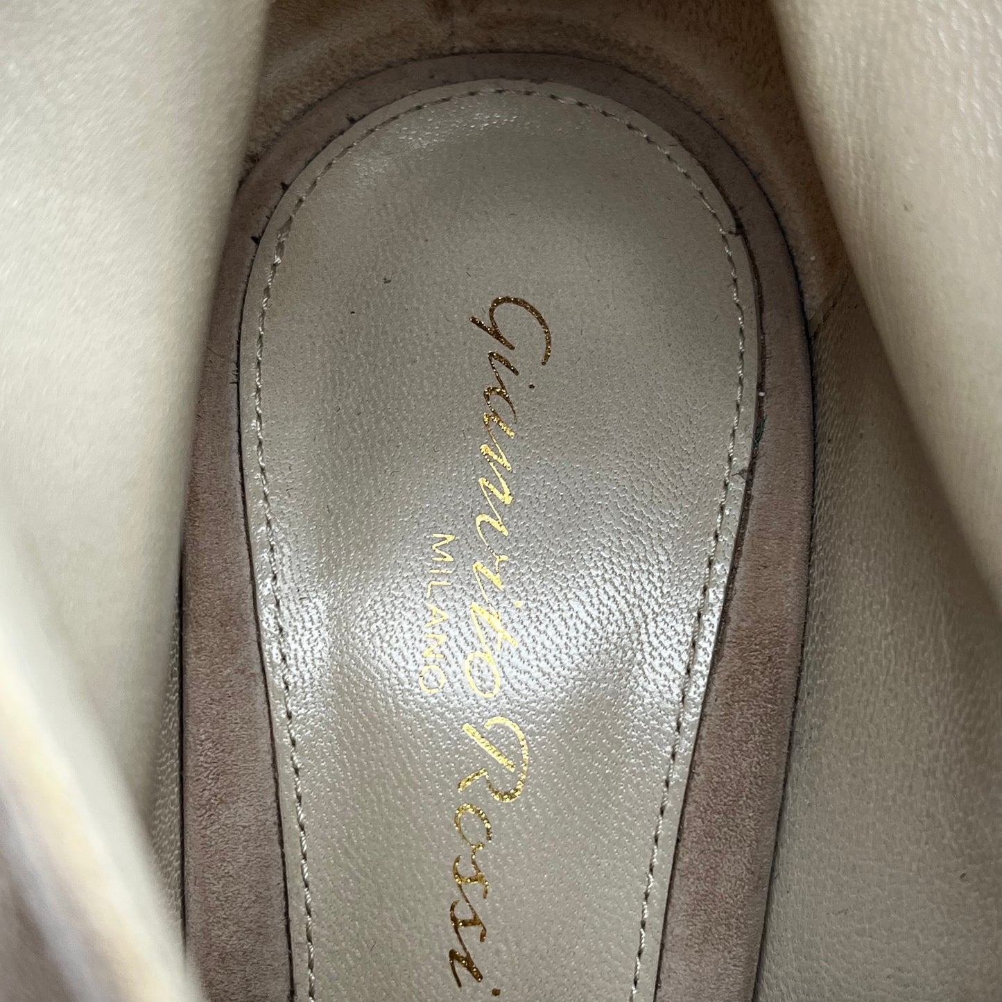 Gianvito Rossi Suede Vamp Peep Toe Heels Women's Size 8.5 US | 38.5 EU