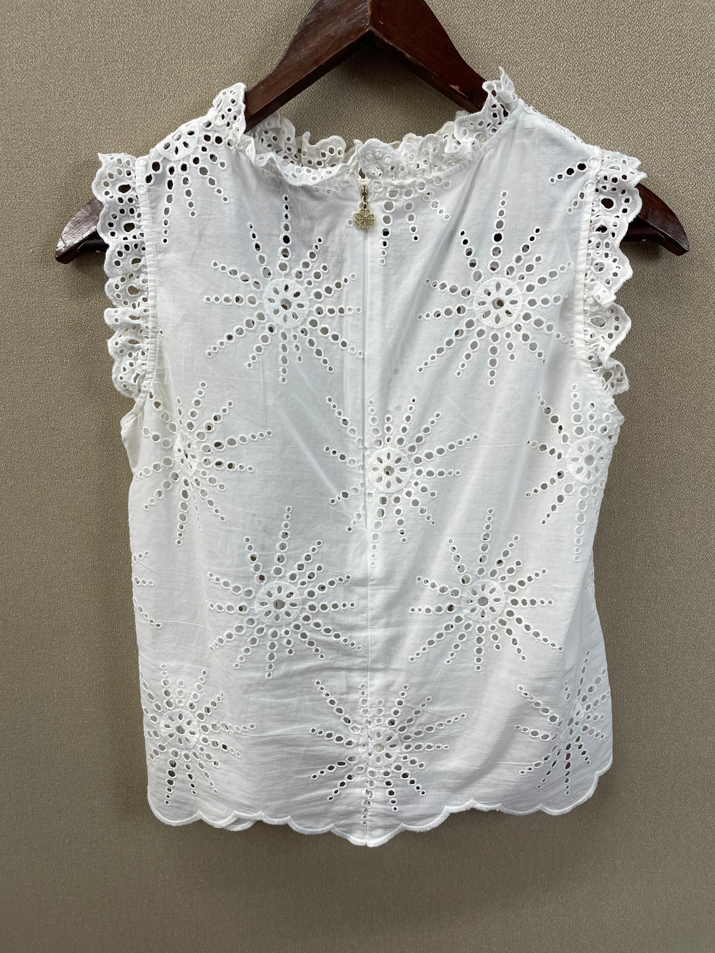 Kate Spade New York - White Sleeveless Flutter Top Women's Size 2