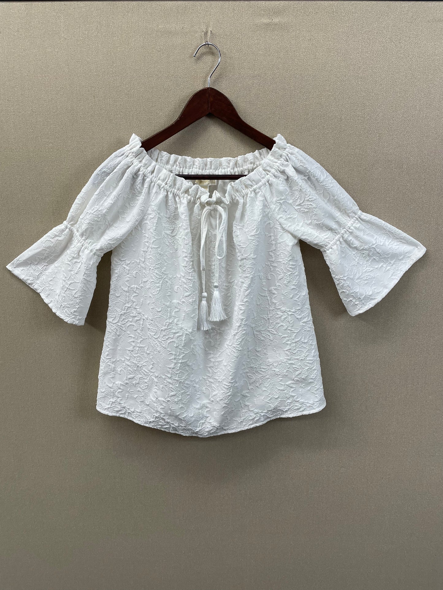 Michael Kors - White Off Shoulder Top Women's Size XS