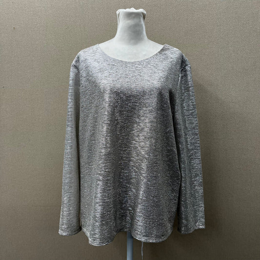 Chico's Rose Gold Mettalic Blouse Women's Size 2