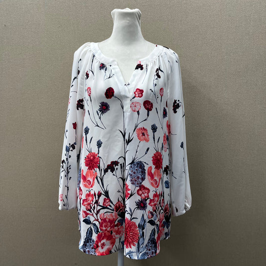 Ivanka Trump Floral Summer Blouse Women's Size L