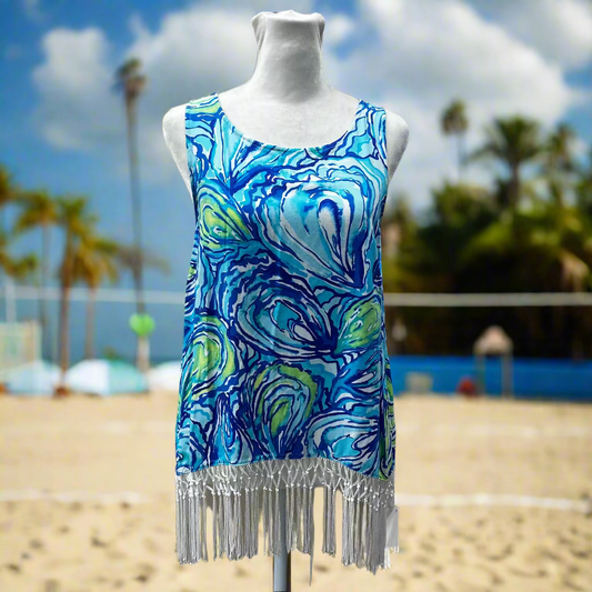 Lilly Pulitzer Blue Summer Tank Top Women's Size 8