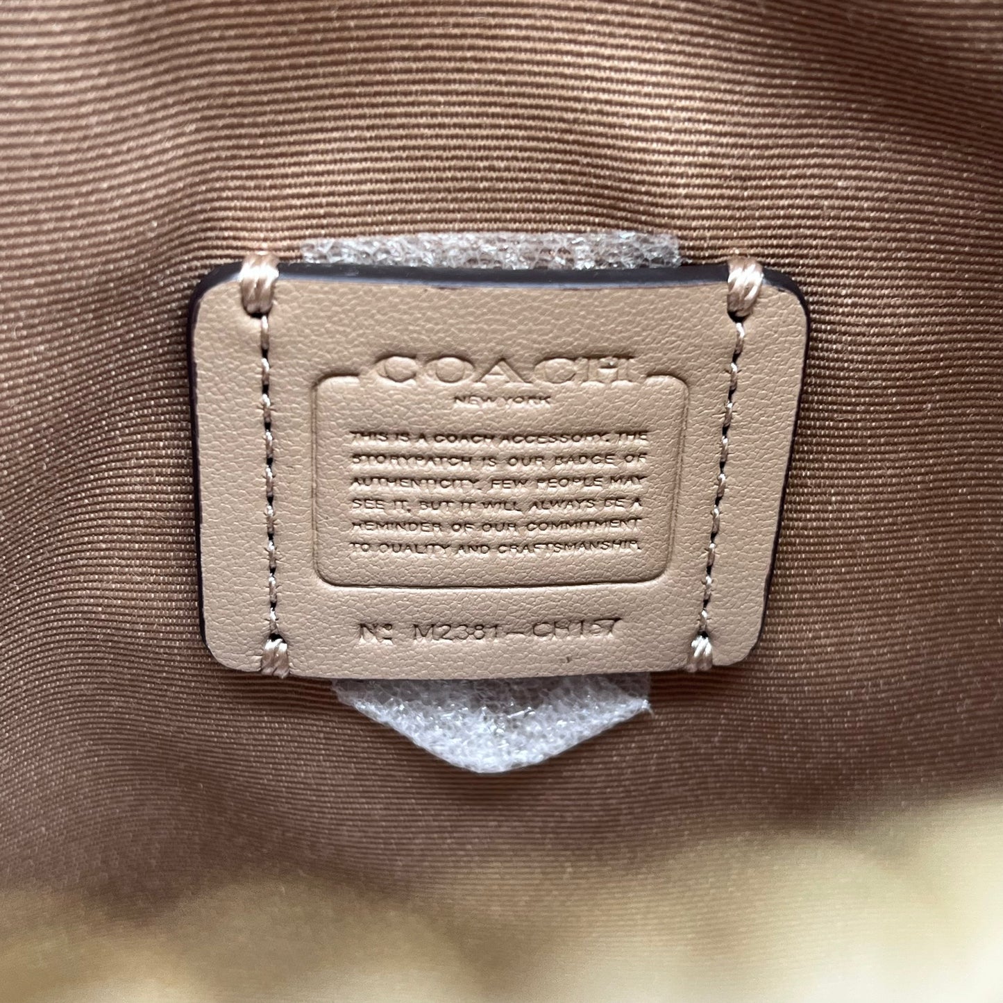 Coach Beige Leather Top Handle Bag M2381-CH157