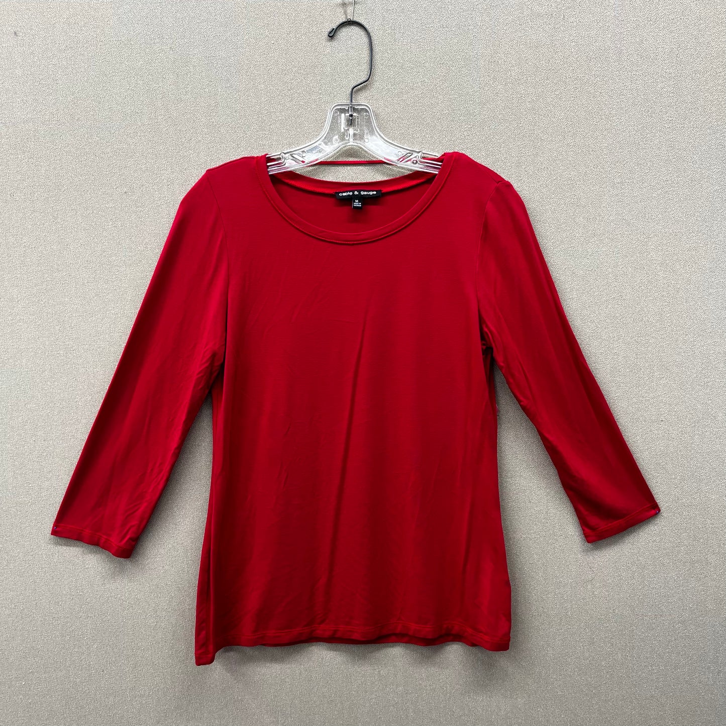 Cable & Gauge Red Long Sleeve Shirt Women's Size M