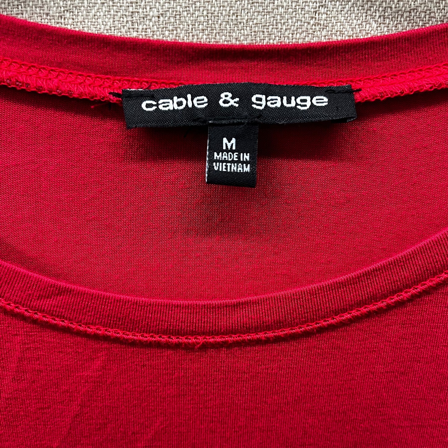 Cable & Gauge Red Long Sleeve Shirt Women's Size M