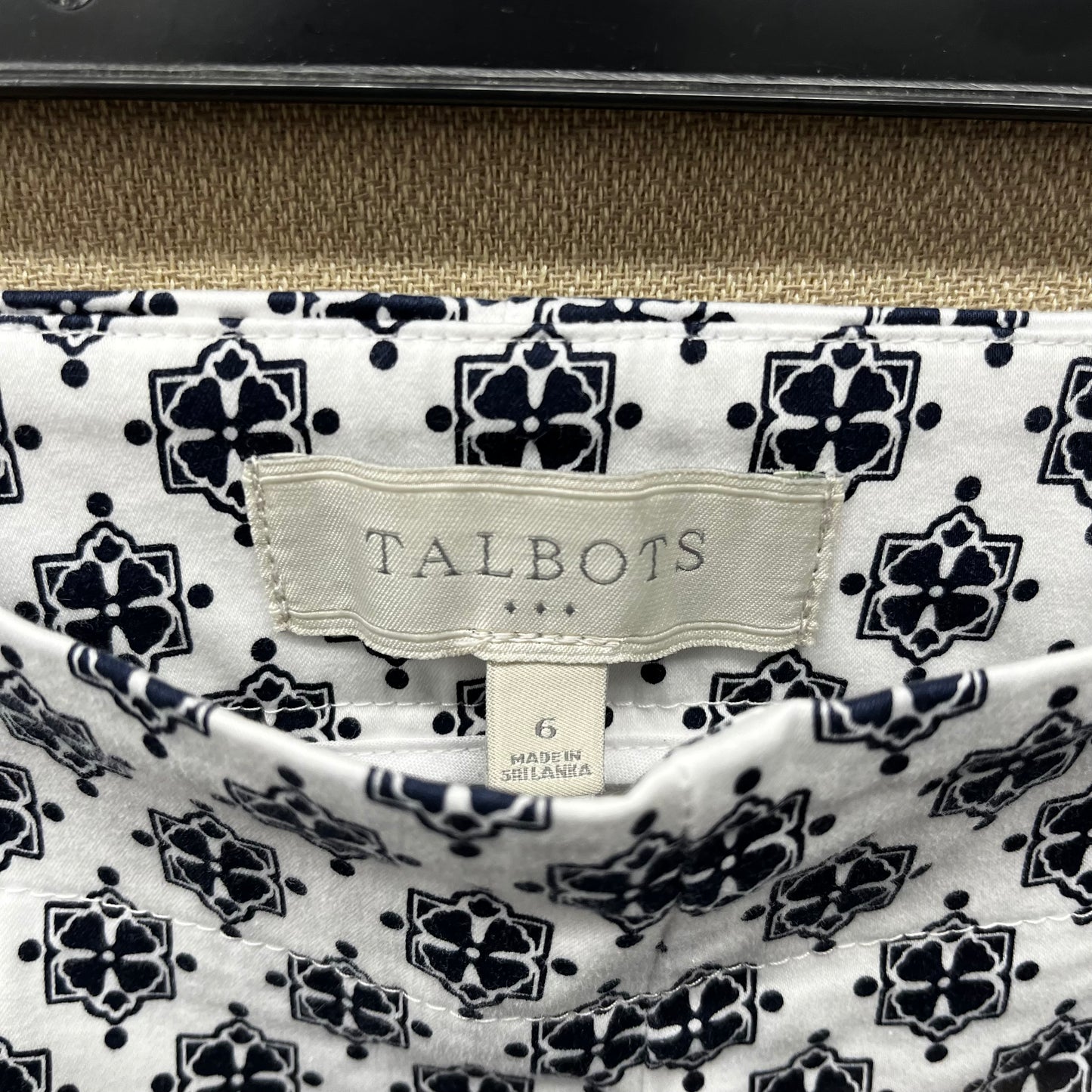 Talbots Geometrical Pattern Pants Women's Size 6 US