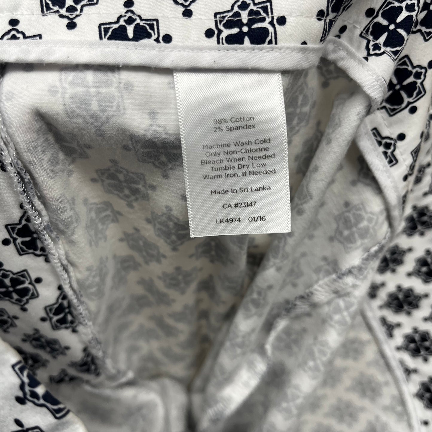 Talbots Geometrical Pattern Pants Women's Size 6 US