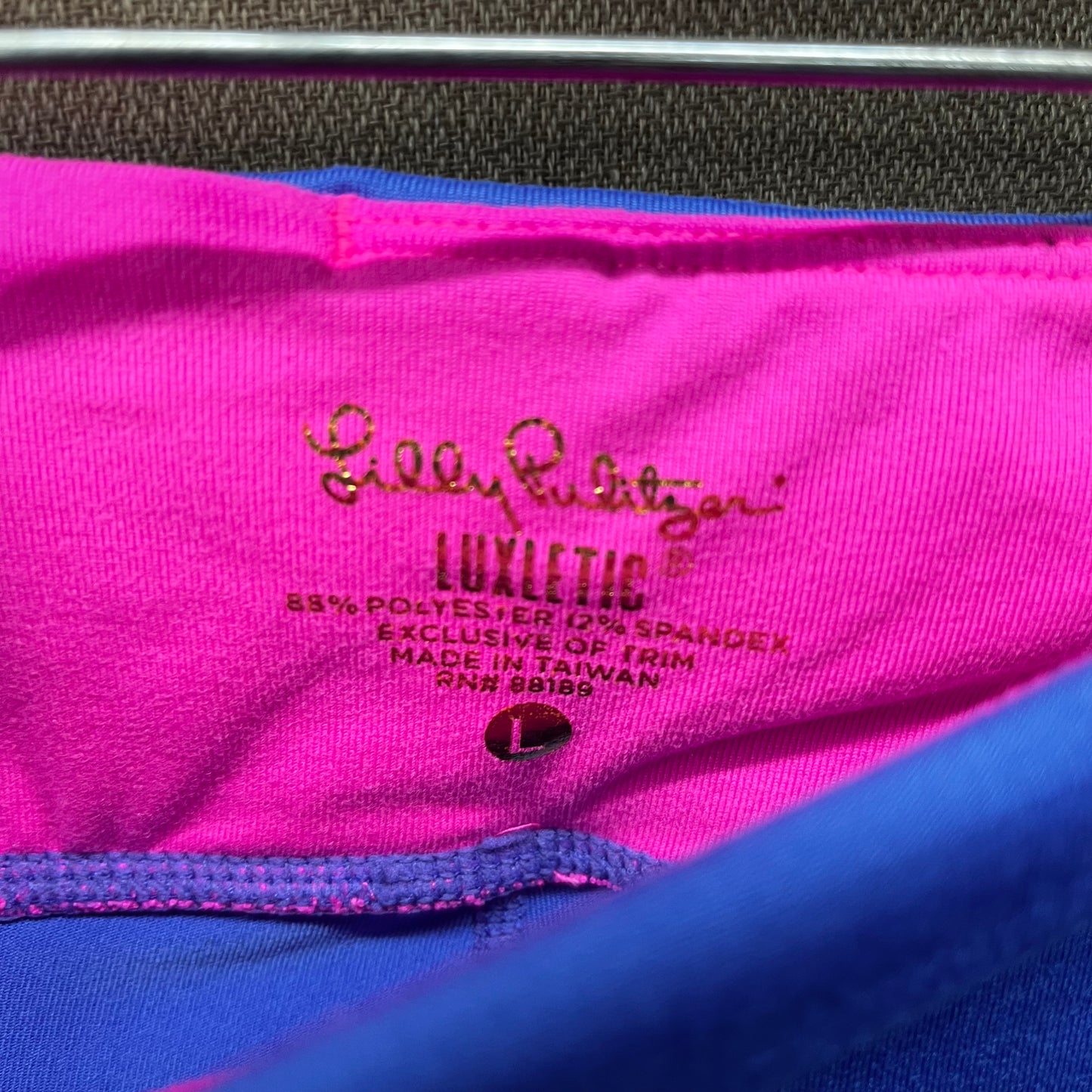 Lilly Pulitzer Luxletic Blue Capri Leggings Women's Size L