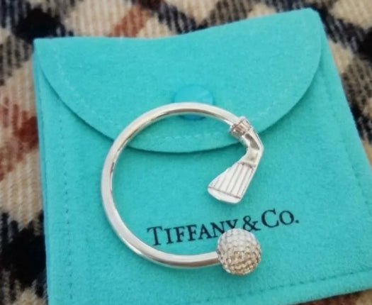 TIFFANY & Co. Golf Key Ring Sterling Silver 925